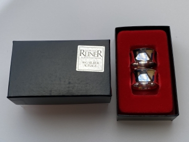 Gebrüder Reiner - 2 versilberte Serviettenringe für Papierservietten
